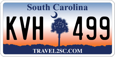 SC license plate KVH499