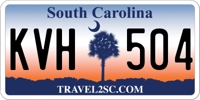 SC license plate KVH504