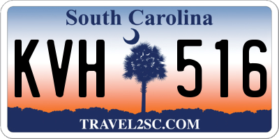 SC license plate KVH516