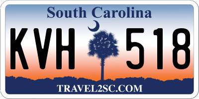 SC license plate KVH518