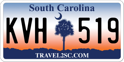 SC license plate KVH519
