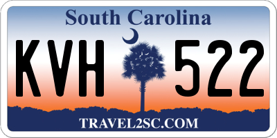 SC license plate KVH522