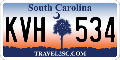 SC license plate KVH534
