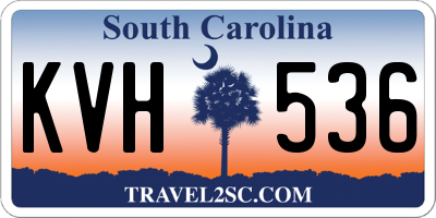 SC license plate KVH536