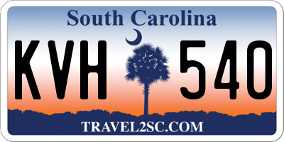 SC license plate KVH540