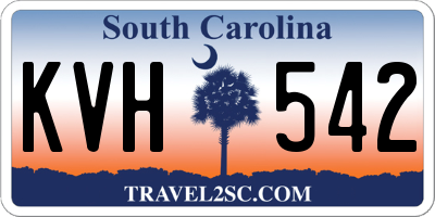SC license plate KVH542