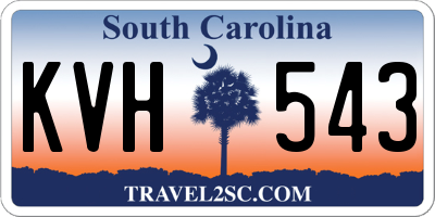 SC license plate KVH543