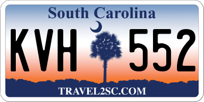 SC license plate KVH552