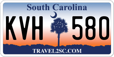 SC license plate KVH580