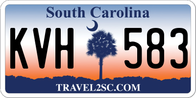 SC license plate KVH583