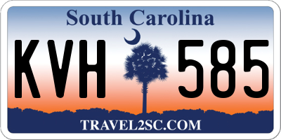 SC license plate KVH585