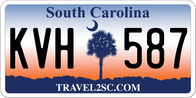 SC license plate KVH587