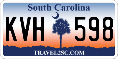 SC license plate KVH598