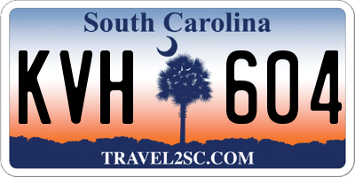 SC license plate KVH604