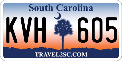 SC license plate KVH605
