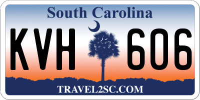 SC license plate KVH606