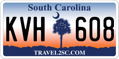 SC license plate KVH608