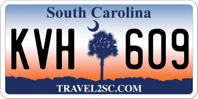SC license plate KVH609
