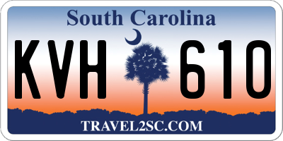 SC license plate KVH610