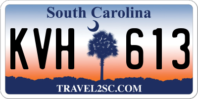 SC license plate KVH613
