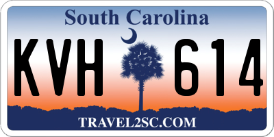 SC license plate KVH614