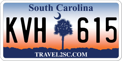 SC license plate KVH615