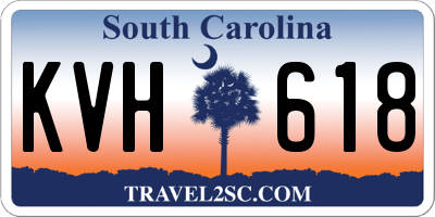 SC license plate KVH618