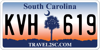SC license plate KVH619