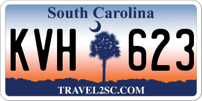 SC license plate KVH623