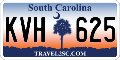 SC license plate KVH625