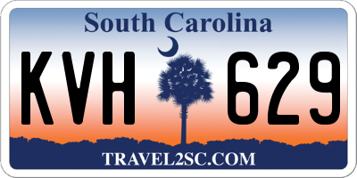SC license plate KVH629