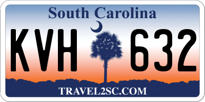 SC license plate KVH632