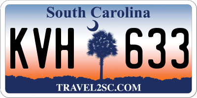 SC license plate KVH633