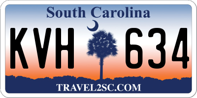 SC license plate KVH634
