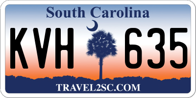 SC license plate KVH635