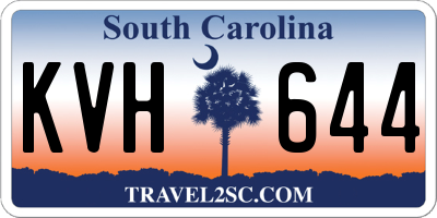 SC license plate KVH644