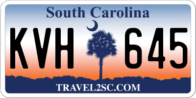SC license plate KVH645