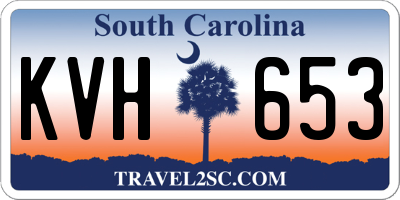 SC license plate KVH653