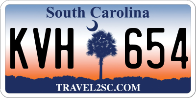 SC license plate KVH654