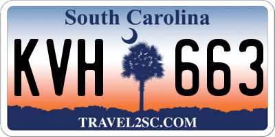 SC license plate KVH663