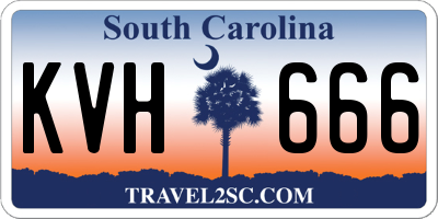 SC license plate KVH666