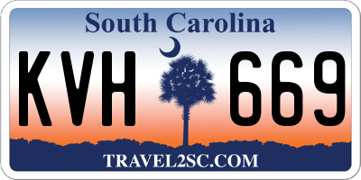 SC license plate KVH669