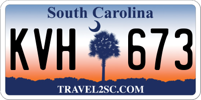 SC license plate KVH673