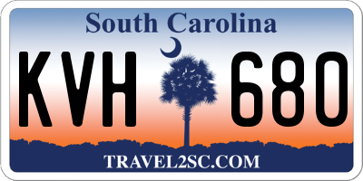 SC license plate KVH680