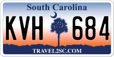 SC license plate KVH684