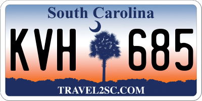 SC license plate KVH685