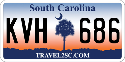 SC license plate KVH686