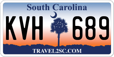 SC license plate KVH689