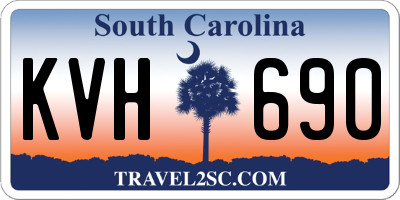 SC license plate KVH690