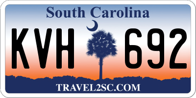 SC license plate KVH692